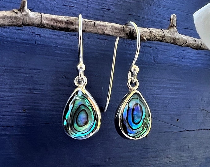 Abalone Shell Sterling Silver Earrings