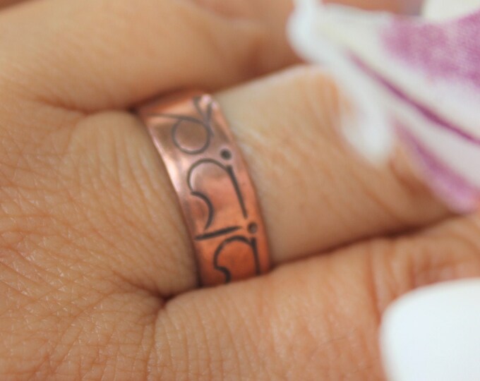 Copper Yoga Adjustable Ring