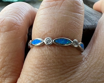 Opal Sterling Silver Ring