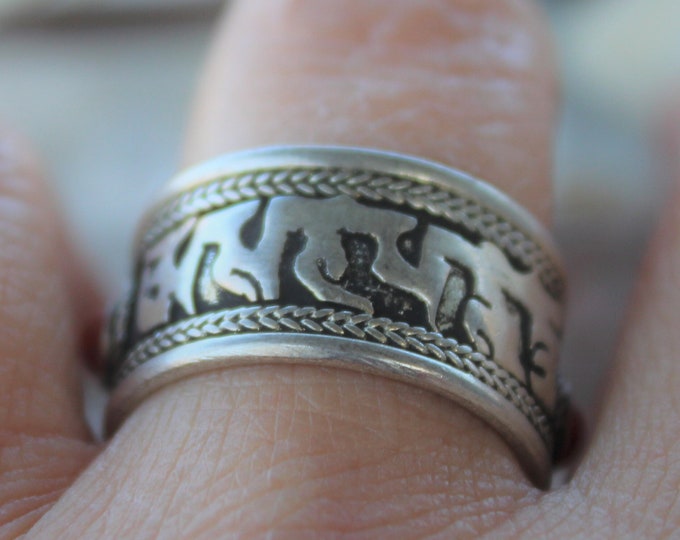 Meditation Mantra Om Adjustable Ring