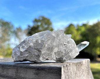 Amazing Clear Quartz Crystal Cluster