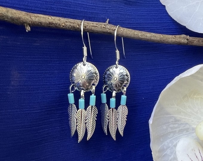 Sterling Silver Cowgirl Earrings ~ Southwestern Earrings