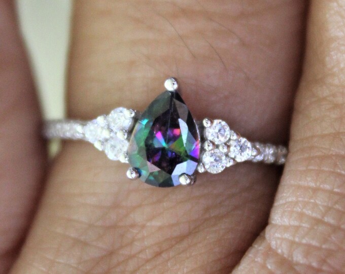 Mystic Topaz Sterling Silver Ring