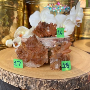 Tangerine Quartz Crystal Cluster ~ Quartz Cluster ~ Orange Crystal Specimen ~ Tangerine Quartz ~ Stone for Energy, Sacral Chakra ~ Home