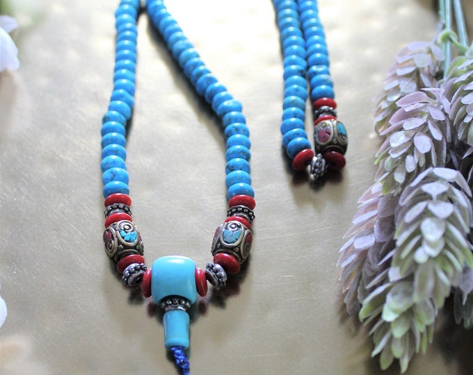 Turquoise Mala Necklace
