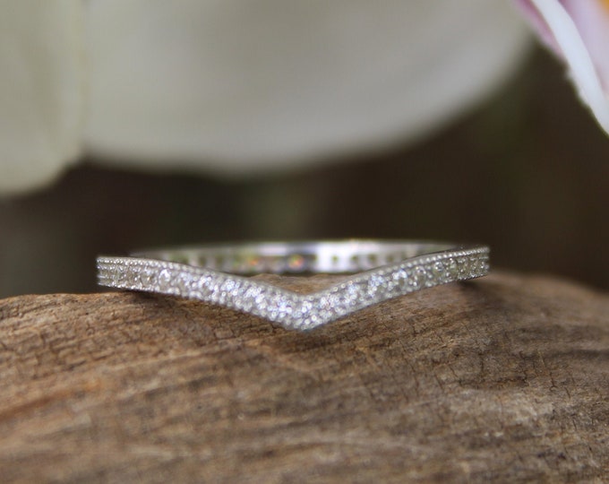 Sterling Silver White Topaz  Ring