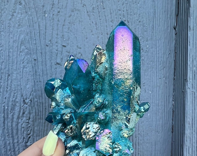 Aura Quartz Crystal Cluster