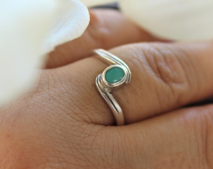 Turquoise Sterling Silver . Size 7 and 8