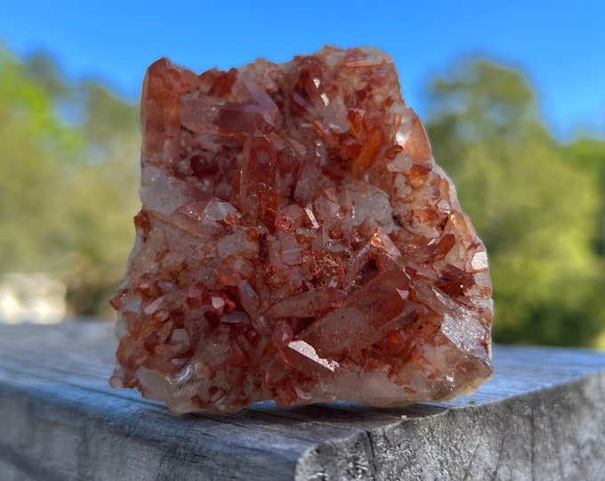 Tangerine Quartz Crystal Cluster