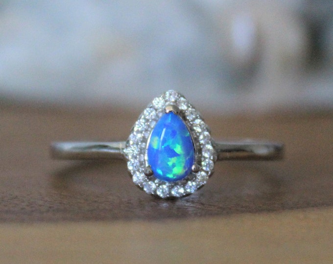 Opal Sterling Silver Ring