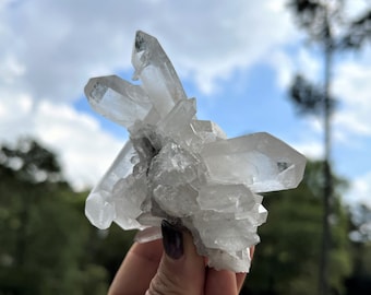 Amazing Clear Quartz Crystal Cluster