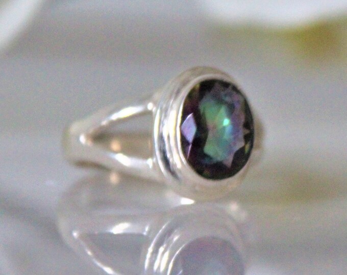 Mystic Topaz Sterling Silver Ring