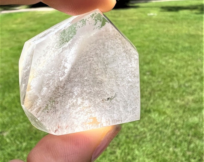 Clear Quartz with Inclusion Faceted Point