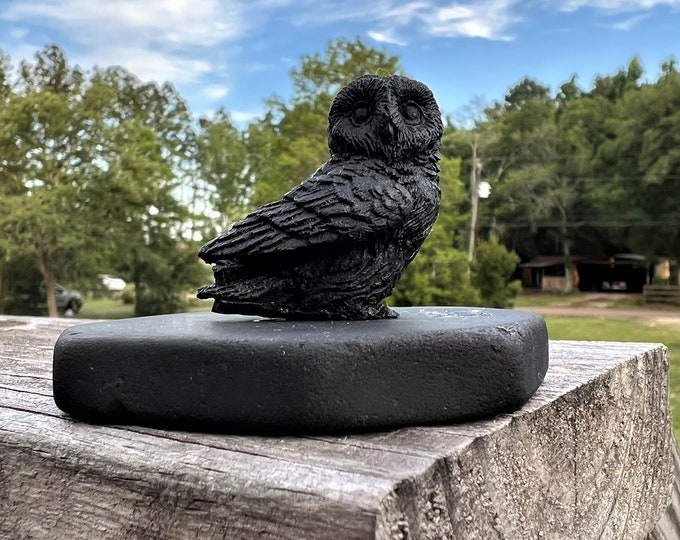 Shungite Owl Carving