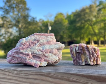 Pink Tourmaline In Quartz Matrix Chunk ~ Help on anxiety