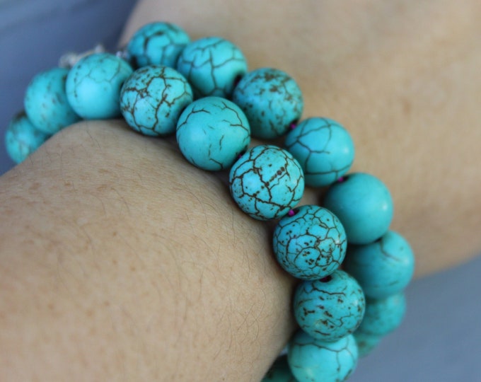 Turquoise Color Stretch Bracelet