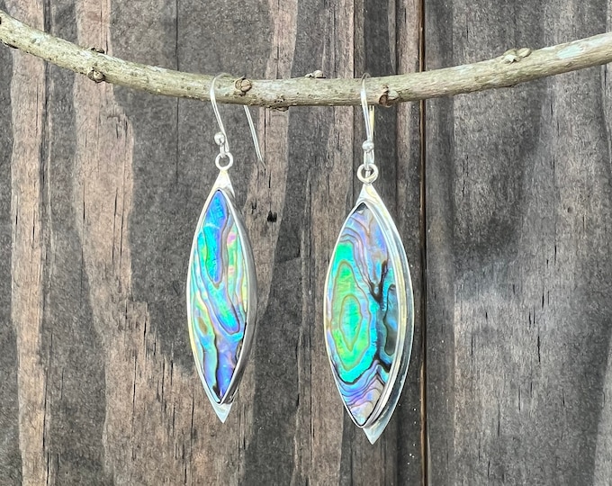 Abalone Shell Sterling Silver Earrings