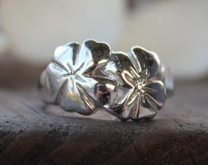 Aloha Flower Sterling Silver Ring