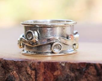 Topaz Sterling Silver Spinning Ring