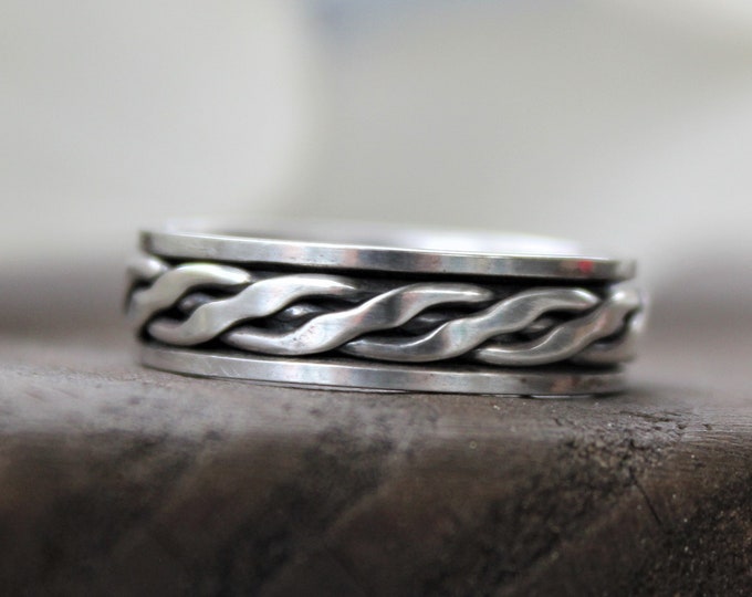 Sterling Silver Spinner Band Ring