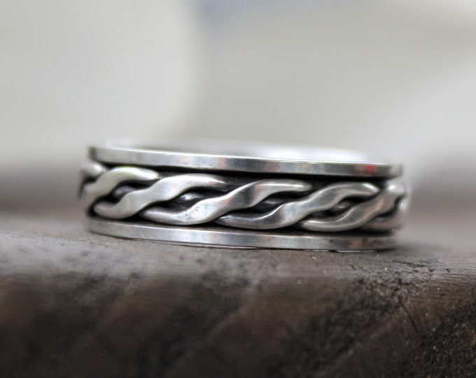 Sterling Silver Spinner Band Ring