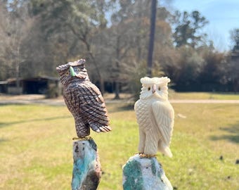 Owl Stone Statue