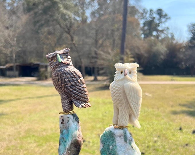 Owl Stone Statue