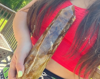 Huge Golden Yellow Hematoid Quartz Point