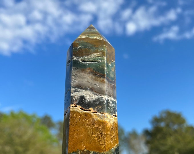 HIGH GRADE Ocean Jasper Tower