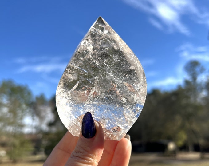 Clear Quartz Crystal Flame