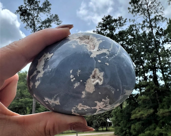 Angelite Polished Stone ~ The stone of Awareness ~ Angelite Stone ~  Blue Angelite  Stone ~ Healing Stone ~ Reiki ~ One of a kind Stone