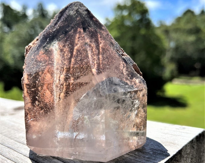 Rare Clear Quartz with Rainbow and Inclusion Faceted Point ~ Clear Quartz Point ~ Reiki ~ Chakra ~ Home ~ Rare Find ~ Rock Collection ~ Gift
