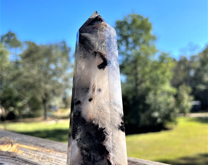 Quartz with Black Tourmaline Tower