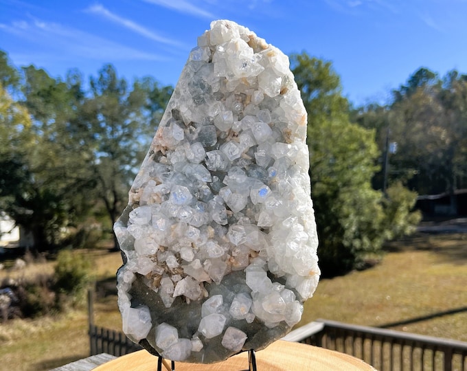 High Grade rare Crystal  Apophyllite Cluster Diamond Cube Druzy Formation ~ stone to protect negative energy