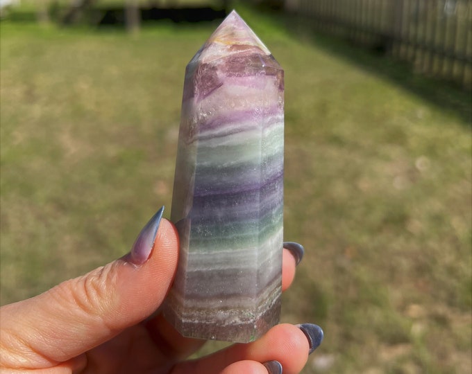 Rainbow Fluorite Obelisk