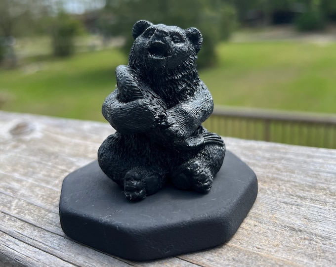 Shungite Bear Carving