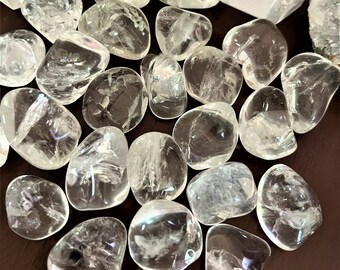 Clear Quartz Tumbled Pocket Stone – Grade A , The "master healer" and a powerful crystal for amplification, clarity