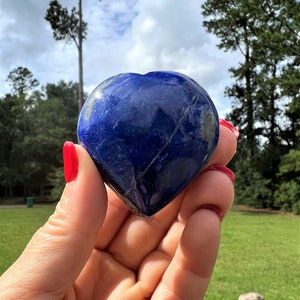 Lapis Lazuli Heart Stone of TRUTH , Lapis Lazuli Gemstone ~ Lapis Lazuli Heart stone ~ Polished Lapis Lazuli Crystal