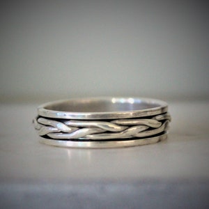 Spinner ring, Spinning ring , Worry ring, Fidget ring, Sterling silver ring, Anxiety ring , Spin Ring , Meditation ring