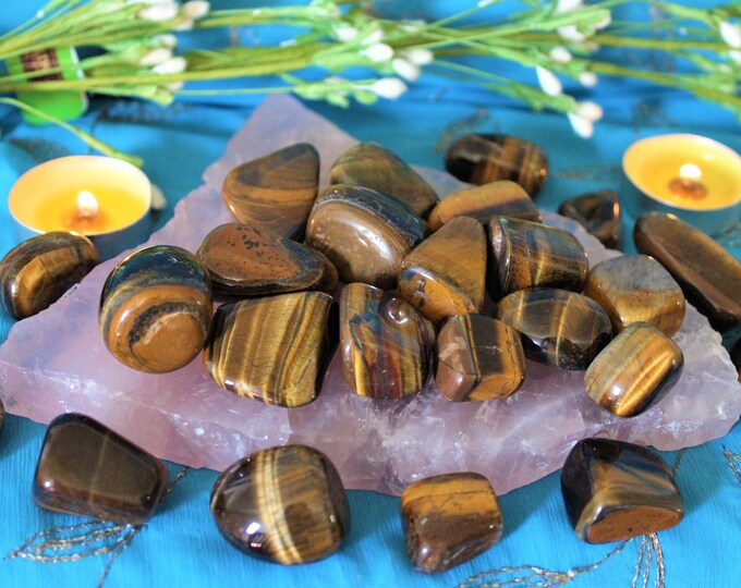 Tigers Eye Tumbled Stones