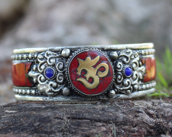 Coral OM Yoga Bracelet