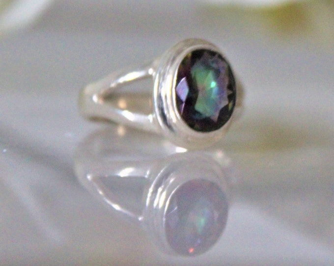 Mystic Topaz Sterling Silver Ring