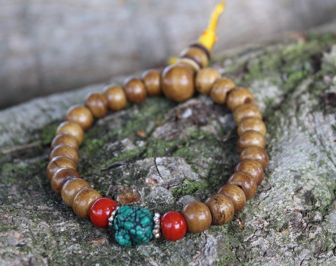 Sandalwood Turquoise Adjustable Bracelet