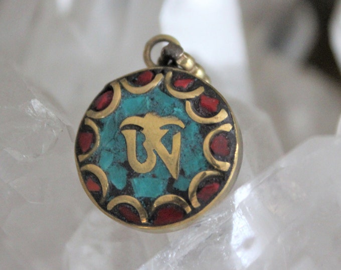 Turquoise Om Pendant