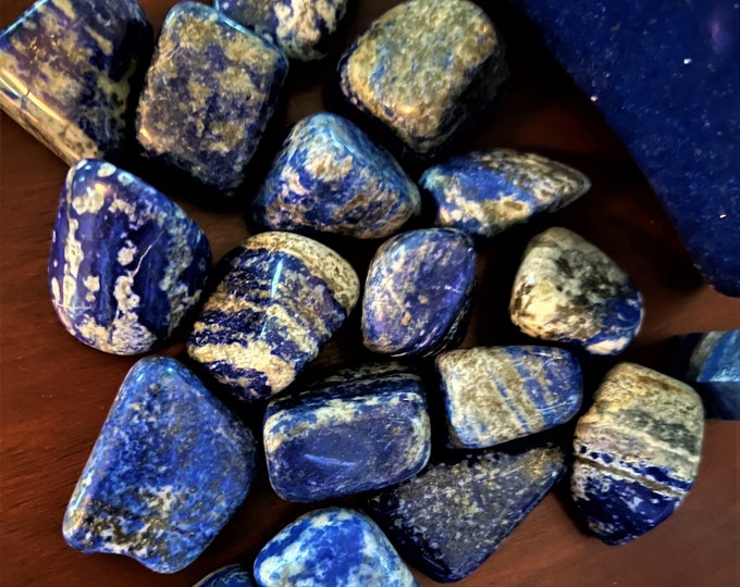 Large Lapis Lazuli Crystal Tumbled Stones  ~ Lapis Polished Stone ~ Reiki Healing Crystals ~ Third Eye, Throat Chakra ~ Inner Truth