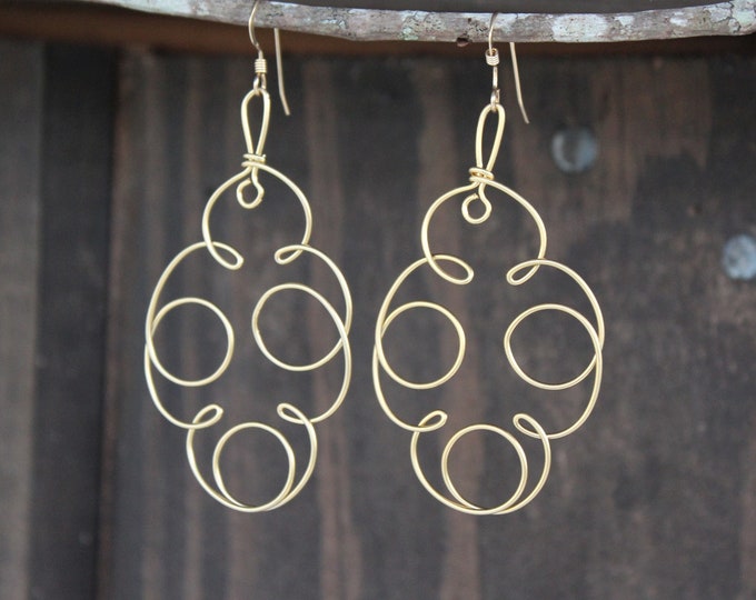 Beautiful Light Weight Gold Earrings