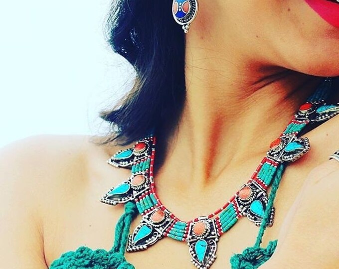 Turquoise  Bohemian Necklace