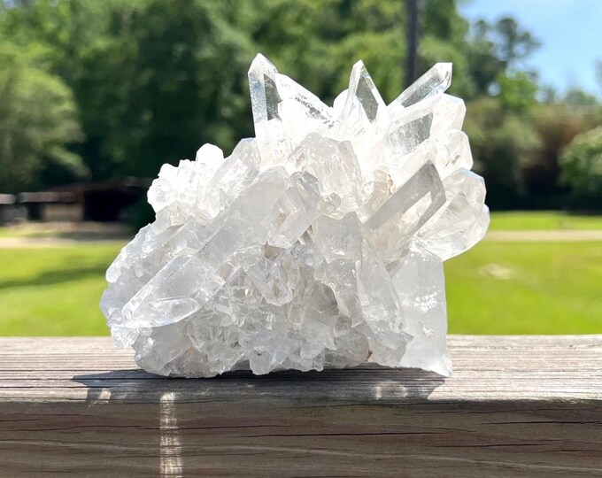 Large Natural Heart Shape Quartz Crystal Cluster