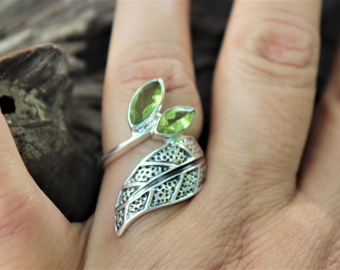 Peridot Birthstone Sterling Silver Ring