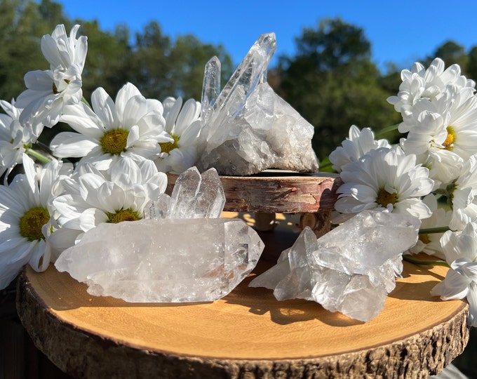 Amazing Clear Quartz Crystal Cluster